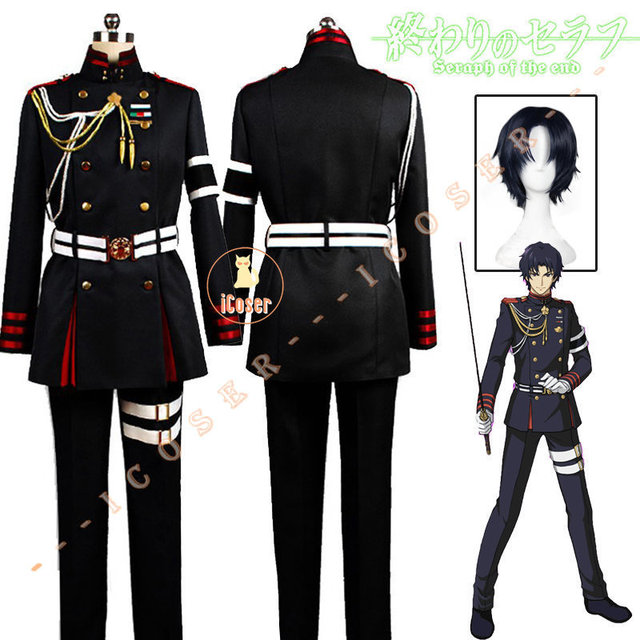 Anime Seraph of The End Ichinose Guren Cosplay Costume Wig Black Demon Army  Uniform Guren Squad Outfit Halloween Men Set Boys - AliExpress